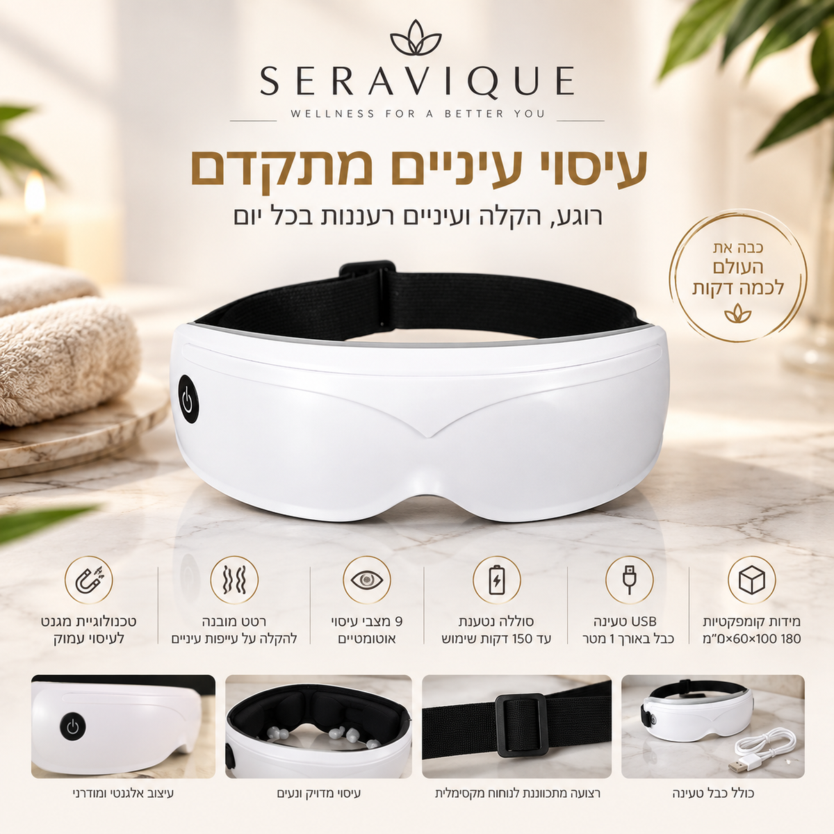 SERAVIQUE EyeRelax - הדרך הנעימה להפוך כמה דקות ביום לרגע של רוגע לעצמכם.